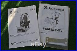HUSQVARNA 1130SBE-OV TWO STAGE SNOW THROWER ELECTRIC START 30 EXCELLENT