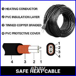 Heat Roof Gutter 138 Ft Snow De-icing Ice Melter Cable Tape Kit & Thermostat