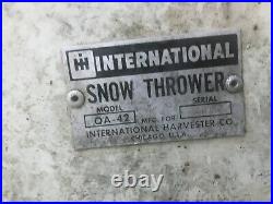 International Harvester Cub Cadet Snow Thrower