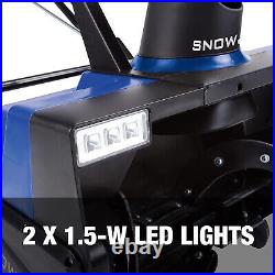 Joe SJ627E Electric Walk-Behind Snow Blower with Dual LED Lights, 22-inch, 15-Amp