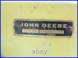 John Deere 37 Snow Thrower Snowblower E0680 See Desc. 112 212 214 216 Brass Tag