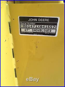 John Deere 425,445,455 47 Two Stage Snowblower