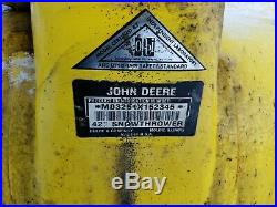 John Deere 42 Inch tractor Snowthrower 240 to 345 see booklet photo
