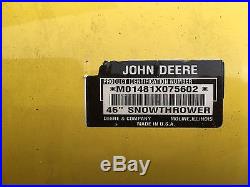 John Deere 46 SnowThrower (Snow blower) Perfect Shape! (425,445,455)