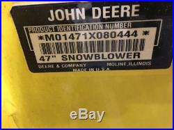 John Deere 47 Snow Blower (shaft drive)
