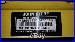 John Deere 54 Quick Attach Snow blade 425,445,455, x700 Series
