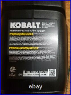 Kobalt 12 40v Max Brushless Snow Shovel Kit withBattery & Charger. KSS 2540A-06