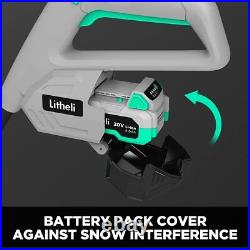 Litheli 20V Cordless Snow Shovel 12'' Snow Blower with Battery & Charger