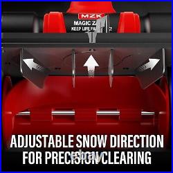 MZK 20V 13 Cordless Snow Shovel Battery Charger Directional Plate Snow Thrower