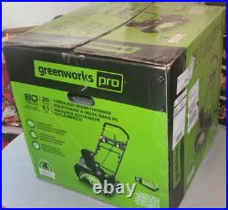 NEW Greenworks 80V 22'' Snow Thrower with 4AH Battery and 4A Charger