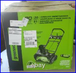 NEW Greenworks 80V 22'' Snow Thrower with 4AH Battery and 4A Charger