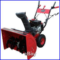 New Power Smart DB7651 24 208cc LCT Gas Powered 2-Stage Snow Thrower-Elec Start