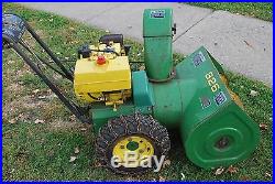 Nice John Deere 826 2 stage snow blower with chains, 26, 8 HP, electric start
