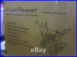 Power Smart DB7659A 22-inch 208cc Gas Powered Snow Thrower with Electric Start