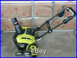 RYOBI 40V Cordless Brushless 21 Snow Blower with Two 5.0aH Battery & Charger