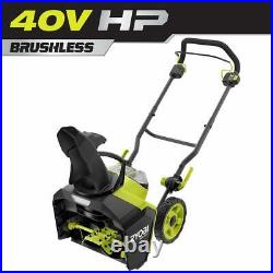 RYOBI 40V HP Brushless 18 in. Single-Stage Cordless Electric Snow Blower