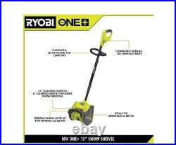 RYOBI ONE+ 18V 10 Cordless Electric Snow Shovel with 4.0 Ah Battery & Charder