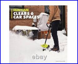 RYOBI ONE+ 18V 10 Cordless Electric Snow Shovel with 4.0 Ah Battery & Charder