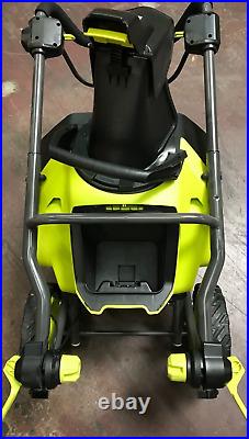 RYOBI RY40809 HP Brushless 18 in Single-StageCordless Electric Snow Blower, GR M