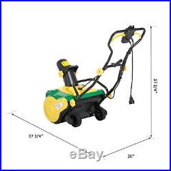 Rolling Power Shovel 20 Electric 13 Amp Powered Snow Thrower Steel PP Green