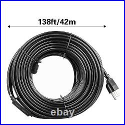 Roof Heat Cable Gutter De-icing Ice Snow Melter Cable Tape Kit with Thermostat