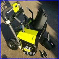Ryobi 20 in. 40-Volt Brushless Cordless Electric Snow Blower RY40805