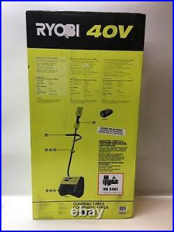 Ryobi 40V 12 Cordless Snow Shovel Blower Thrower Remover with Battery & Charger