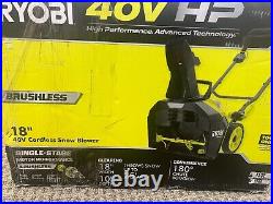 Ryobi 40V HP Brushless 18in Cordless Electric Snow Blower with 6.0Ah RY40890VNM