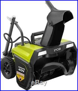 Ryobi Cordless Snow Blower 20 in. 40-Volt Lithium-Ion Electric LED Headlights