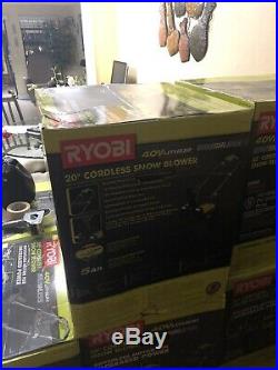 Ryobi Electric Snow Blower 20 in. And 40-Volt Lithium Battery And Charger