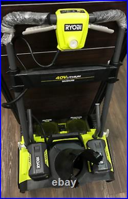 Ryobi RY40805 Electric Single Stage Snow Blower with (1) 5.0 Ah Battery + Charger