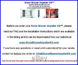 SNOW BLOWER IMPELLER KIT 1/4 & 3/8 Universal Modifies 2-Stage Machines