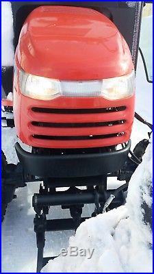 Simplicity legacy xl 4x4 tractor with hard cab and snowblower attachment