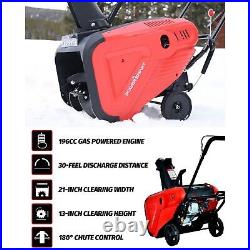 Single-Stage 21 Snow Blower Clearing Wide Gas Compact Outdoor Power Equipment