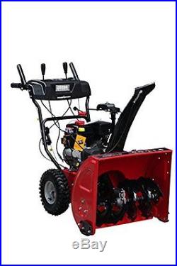 Snow Blower Two Stage Engine Gas Thrower 24 Inch Wide Electric Start LED Light