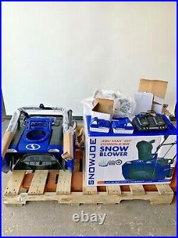 Snow Joe 24V-X2-20SB Blue Black 48-Volt Ion + Cordless Snow Blower Kit