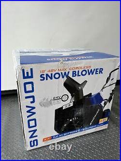 Snow Joe 24V-X2-20SB Blue Black 48-Volt Ion + Cordless Snow Blower Kit