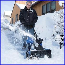 Snow Joe ION18SBHYB 18in 40-Volt Hyrbid Snow Blower withBattery & Charger Blue