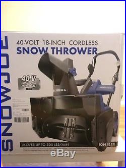 Snow Joe iON18SB 18 Cordless Snow Blower with 40V Li-ion Battery and Charger