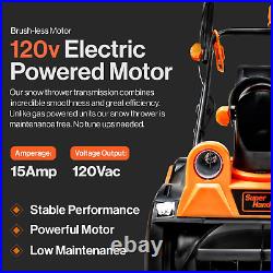 SuperHandy Electric Snow Thrower Walk-Behind Blower Corded AC 120V