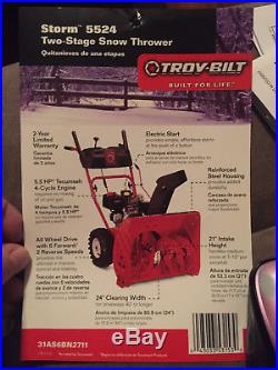 TROY-BILT Storm Snow Thrower 24 Two-Stage Snow Thrower 208cc