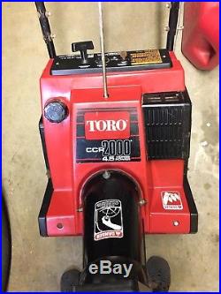 Toro CCR 2000 Snow Blower 4.5 Horsepower Local Pick Up South Suburbs Chicago