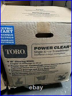 Toro Power Clear 518 ZE 18 in. Single-Stage Gas Snow Blower Plastic Manual 58lb