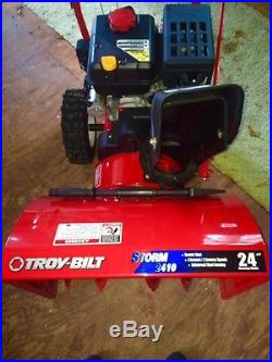 Troy Bilt Storm 2410 Snow Thrower Used Once 24 Inch Snow Blower