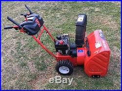 Troy Bilt Storm Two Stage 5.5 HP Snow Blower Thrower 24 Electric Start Tecumseh