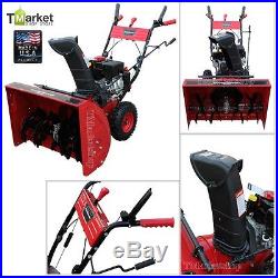 Two-Stage Snowthrower Electric Start Clearing Engine 208cc 24-Inch Gas Powered