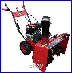 Two-Stage Snowthrower Electric Start Clearing Engine 208cc 24-Inch Gas Powered