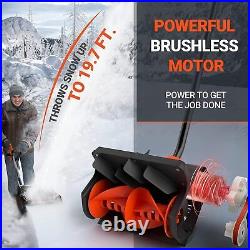 VOLTASK Cordless Snow Shovel 20V 12-Inch 4-Ah Snow Blower Battery Quick Charger