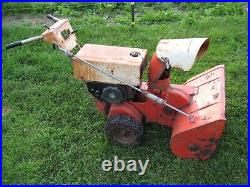Vintage simplicity SNO-AWAY 8 hp 26 snow thrower snow blower works two stage