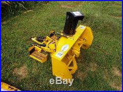 WALKER / RAD 42 TWO STAGE SNOW BLOWER With IMPLEMENT HITCH. SHAFT DRIVE. NICE
